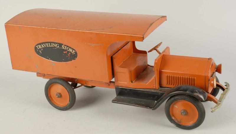 Appraisal: Pressed Steel Sturditoy Traveling Store Truck Description American Two-tone paint