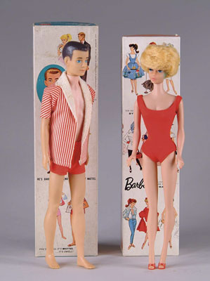 Appraisal: LOT OF VINTAGE BARBIE AND KEN DOLLS Blonde Bubble Cut