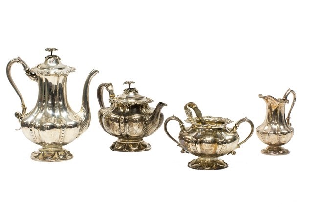 Appraisal: A Victorian silver four piece tea and coffee set comprising