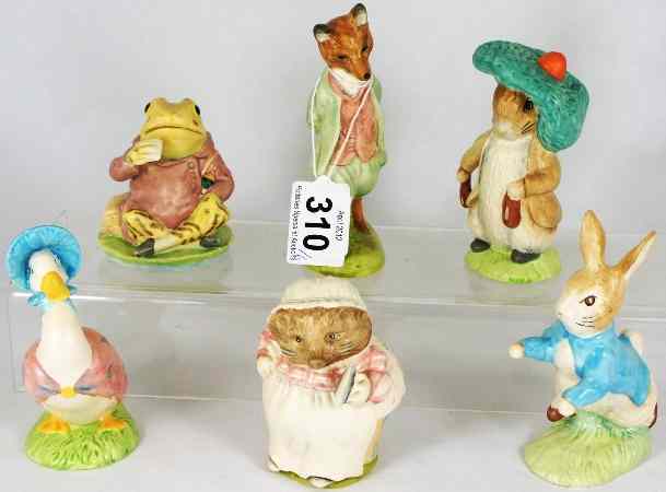 Appraisal: Beswick Beatrix Potter Satin Figures comprising of Benjamin Bunny Mrs