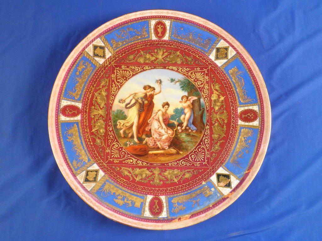 Appraisal: A late thC Dresden plate decorated in the Vienna style