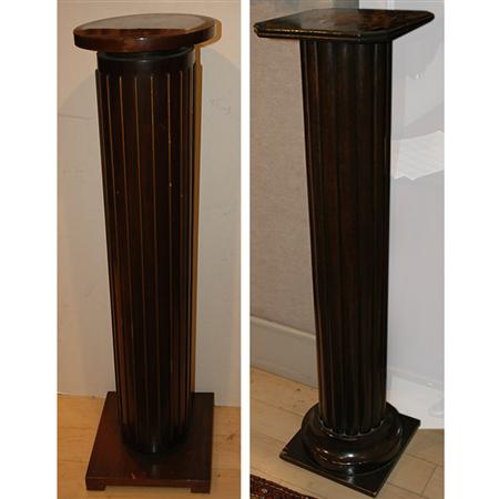 Appraisal: Neoclassical Style Mahogany Pedestal Together with a Neoclassical Style Painted