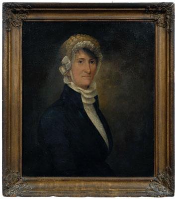 Appraisal: North Carolina portrait quot Sarah Mumford Mallett quot unsigned follower