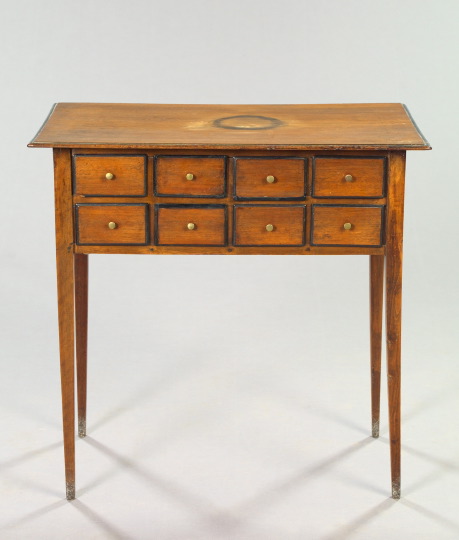 Appraisal: Interesting Hepplewhite-Style Mahogany Apothecary Work Table ca in the provincial