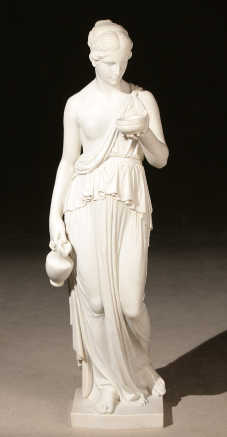 Appraisal: Italian Marble Figure of Hebe Late th-Early th Century After