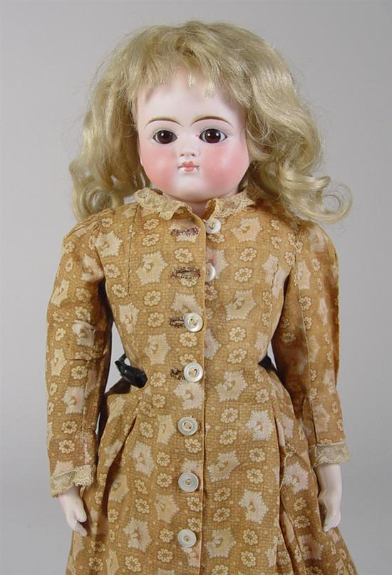 Appraisal: German ABG Child Doll German turned shoulderhead bisque doll Brown