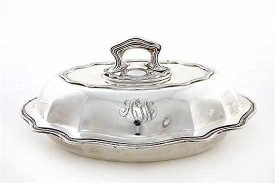 Appraisal: Graff Washbourne Dunn sterling covered entree dish New York circa