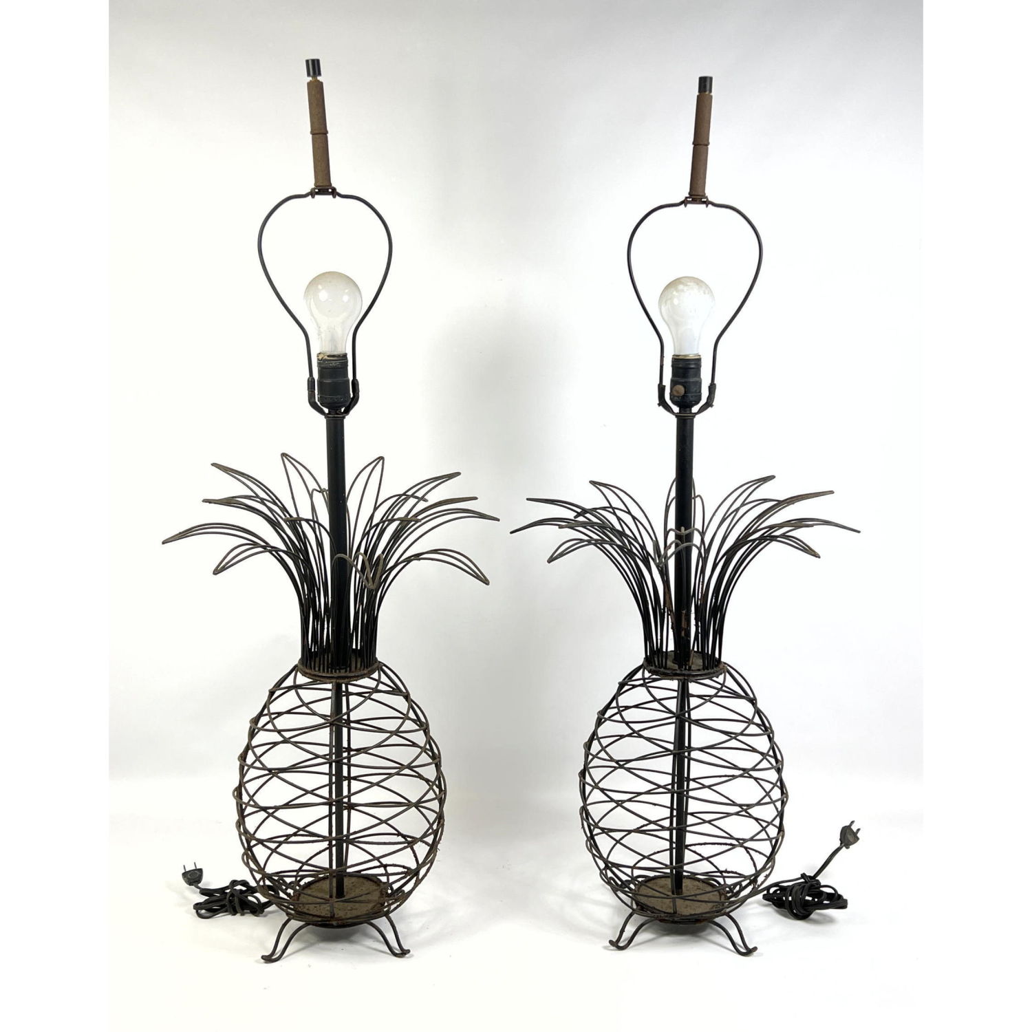 Appraisal: Pair Ferris Shacknove for Fabry Associates Pineapple Table Lamps Dimensions