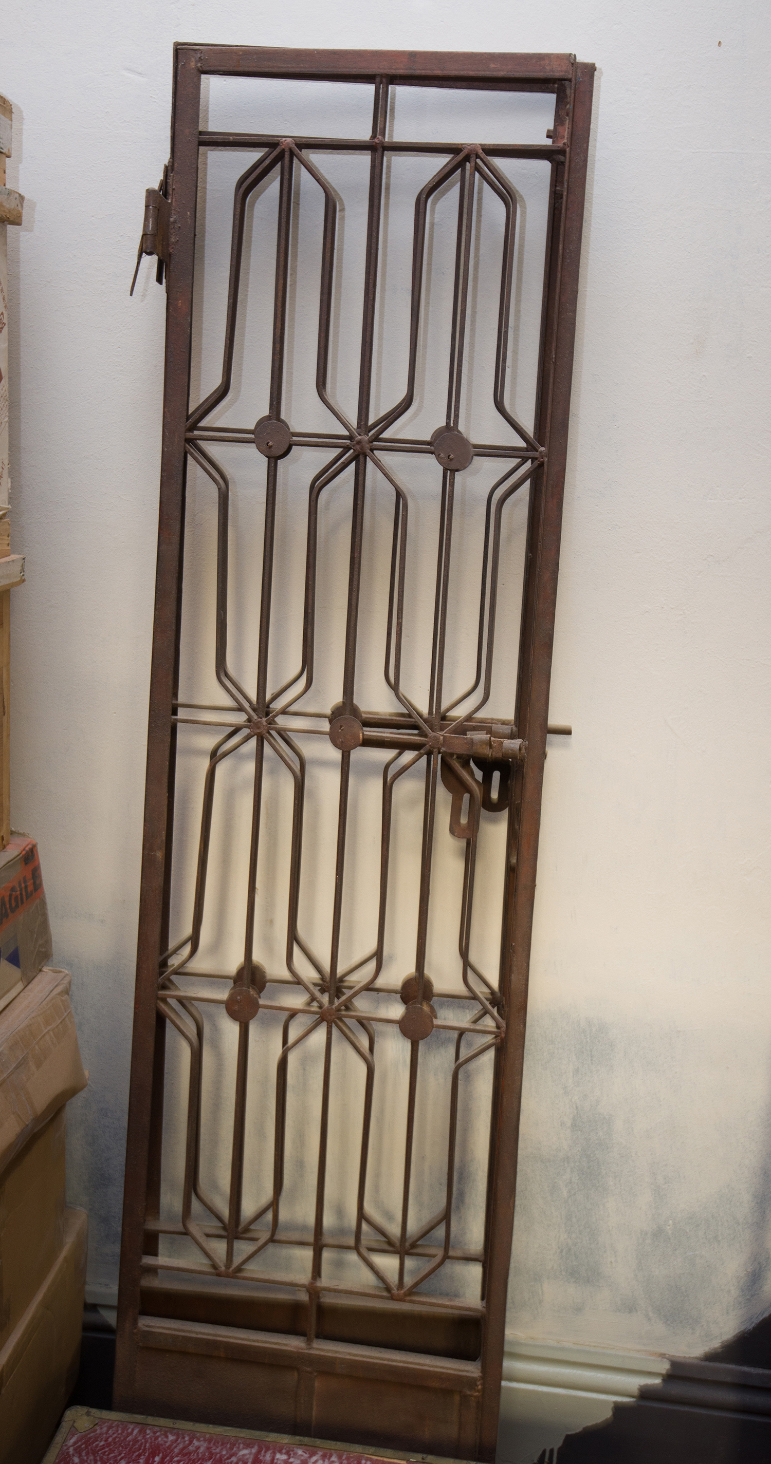 Appraisal: A SET OF ORNATE WROUGHT IRON GATES one featured x