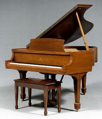 Appraisal: Steinway baby grand piano figured walnut case Model M serial