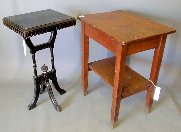 Appraisal: Aesthetic Movement side table with black and gilt paint decoration