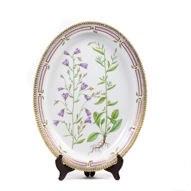 Appraisal: A Royal Copenhagen porcelain Flora Danica platter last quarter th