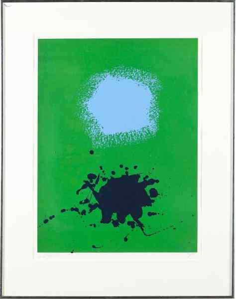 Appraisal: Adolph Gottlieb NY - ''Blues on Greens''silkscreen in three colors