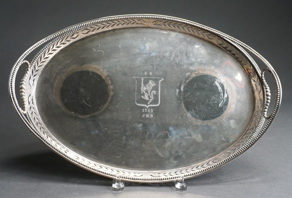 Appraisal: Neoclassical Style Tested French Silver Two-Handled Tray L in cm