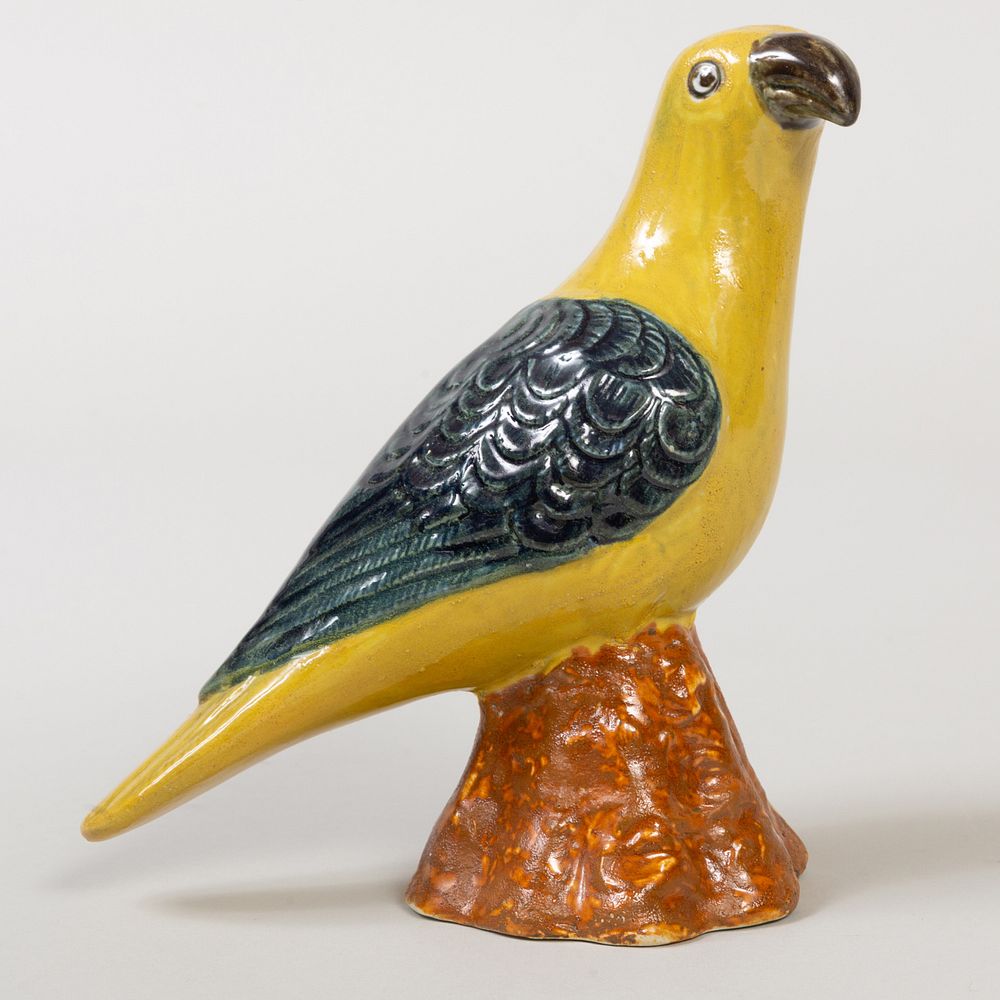 Appraisal: Staffordshire Pearlware Model of a Parrot in high Property from