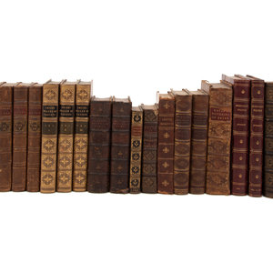 Appraisal: LEATHER BINDINGS A group of works in volumes in th