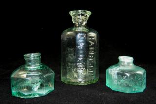 Appraisal: Harrison's Ink Bottles Ink- aqua 'Harrison's- Columbia- Ink' sided scarred