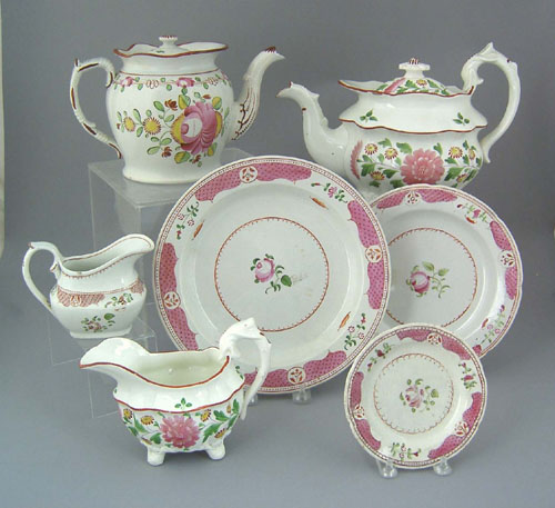 Appraisal: Adams rose th c to include a teapot creamer and