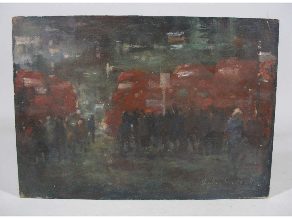 Appraisal: Charles Horwood British - London Buses oil on artist board