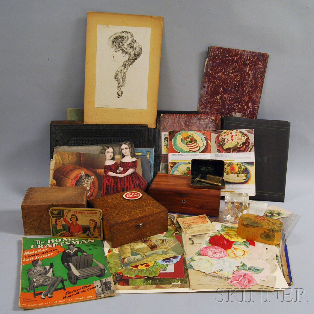 Appraisal: Large Group of Ephemera including miscellaneous postcards and valentines several