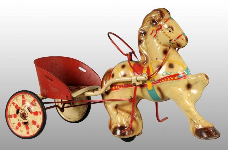 Appraisal: Metal Pony Pedal Cart Toy Description Made in England Horse