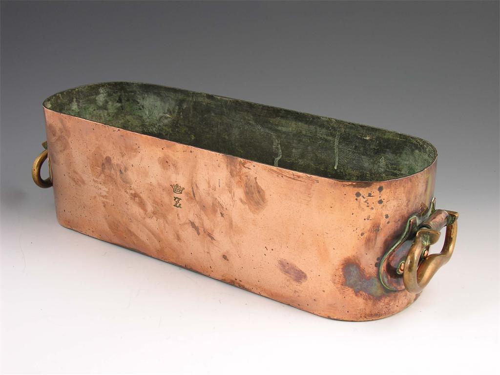 Appraisal: A th century copper oblong planter