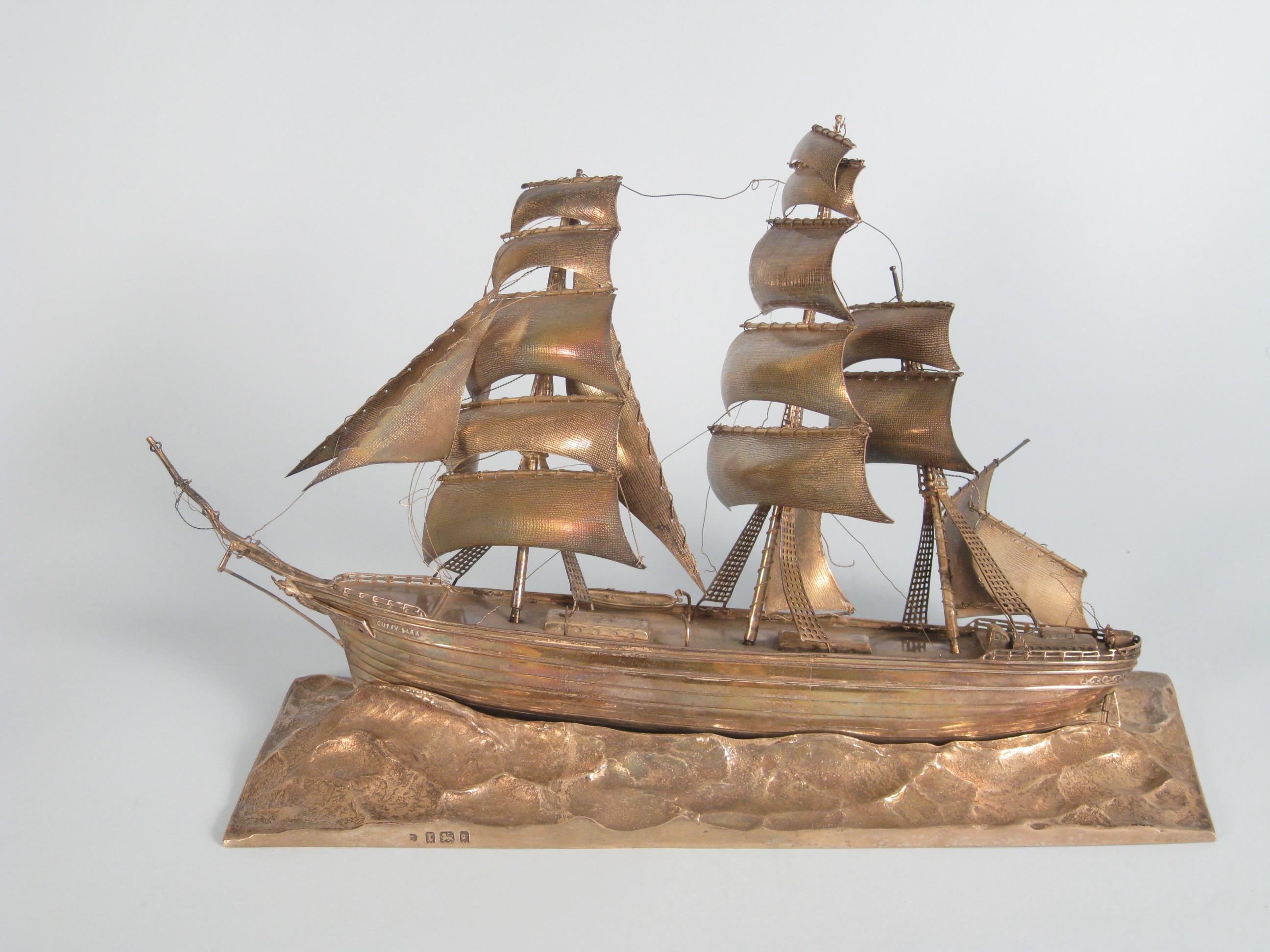 Appraisal: A Continental silver Model of the Cutty Sark Import Mark