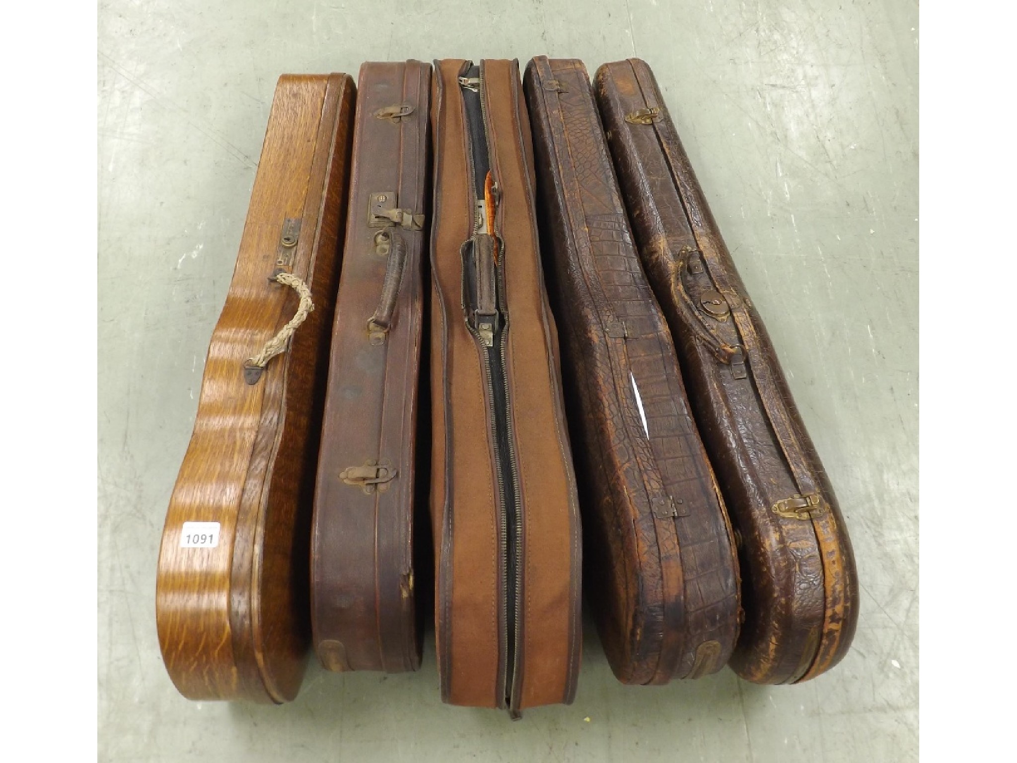 Appraisal: W E Hill Sons fitted oak violin case also four