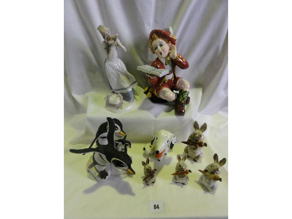 Appraisal: A quantity of ceramic figures and animals including a humorous