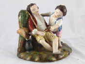 Appraisal: A th century Russian ceramic group of a child teasing