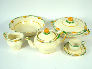 Appraisal: W H Grindley part dinner service decorated with flowers in