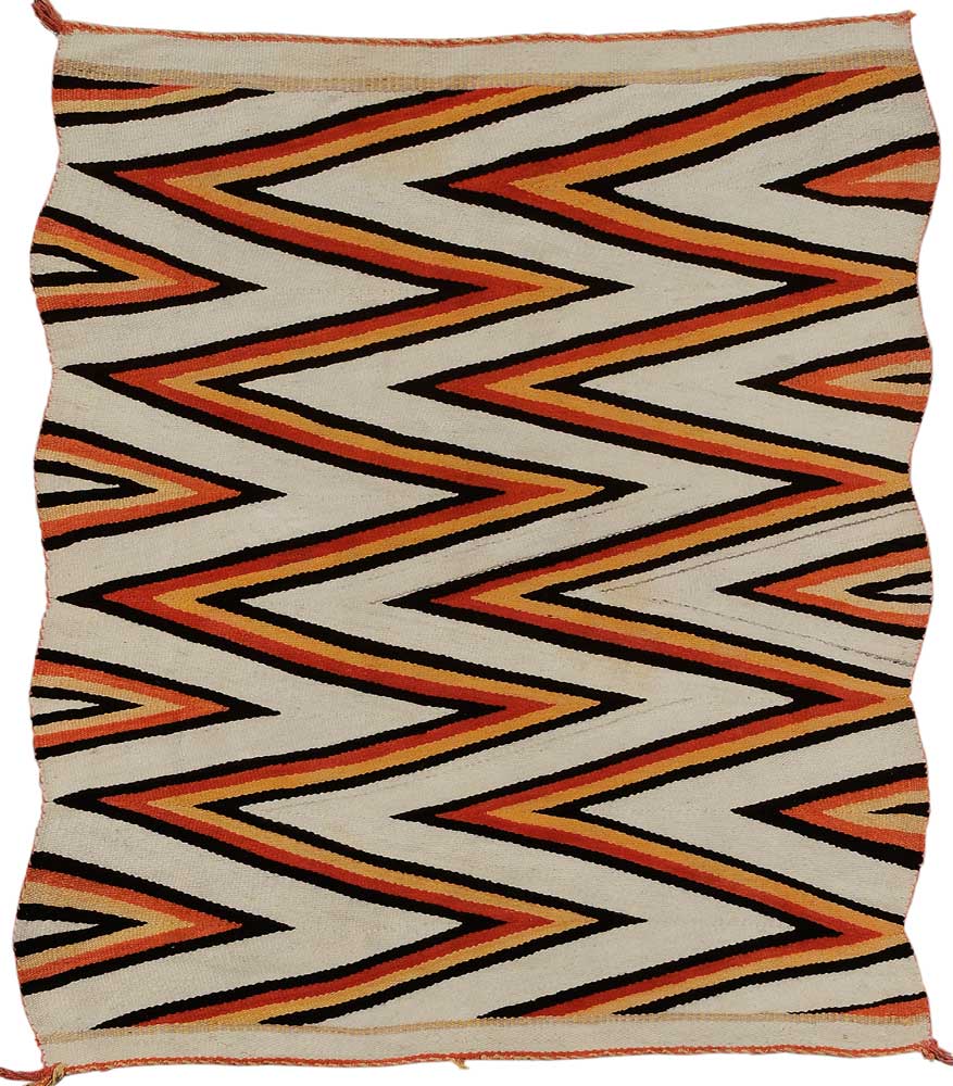 Appraisal: Wedge-Weave Eye-Dazzler Navajo Blanket American early th century heavy construction