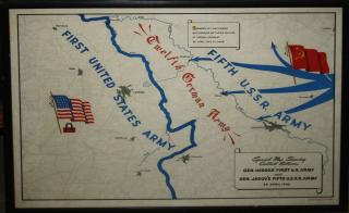 Appraisal: Us Army Map Showing Us And Ussr Armies Special Map