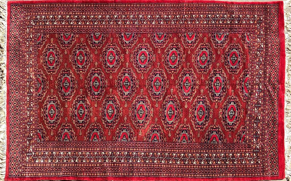 Appraisal: Hand Woven Wool Bokara Carpet Hand Woven Wool Bokara Carpet