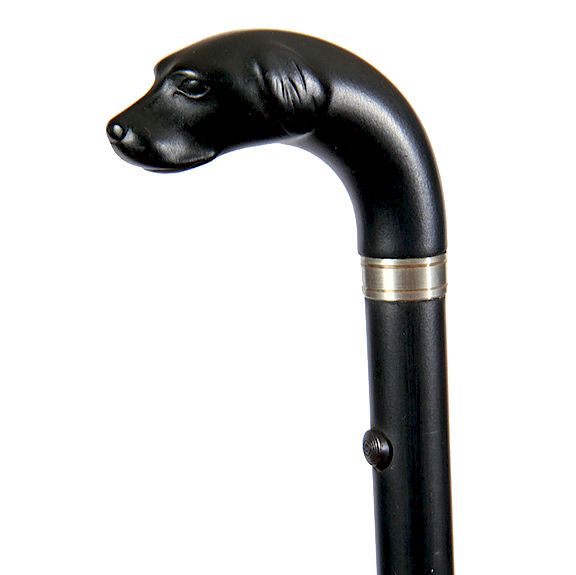 Appraisal: Remington Dog Head Gun Cane Ca - - Small dog