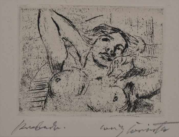 Appraisal: LOVIS CORINTH - TWO NUDE STUDIES AND TWO PORTRAITS OF