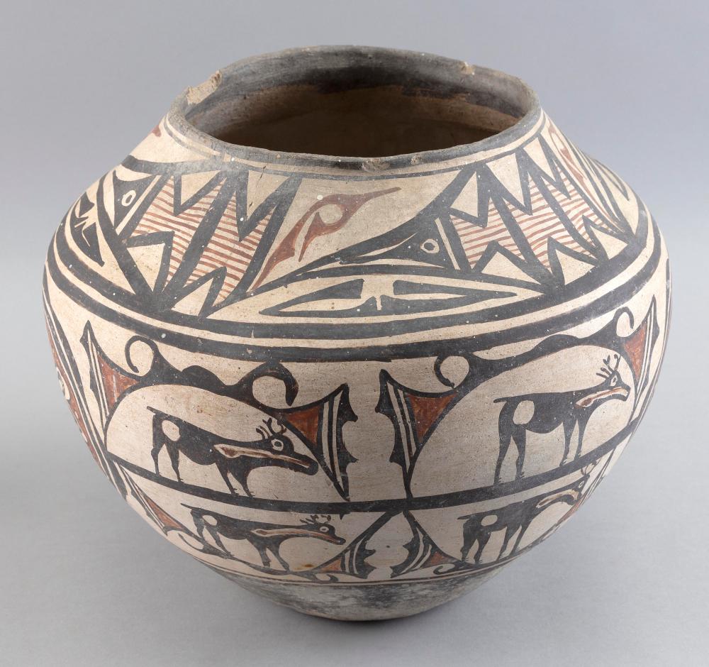 Appraisal: ZUNI POLYCHROME POTTERY OLLA NEW MEXICO LATE TH EARLY TH