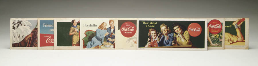 Appraisal: LOT OF COCA-COLA BLOTTERS Approximately thirty cardboard blotters mostly from