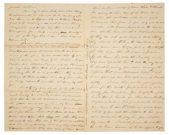 Appraisal: DEATH BEFORE DISHONOR CIVIL WAR Pair of war-date letters from