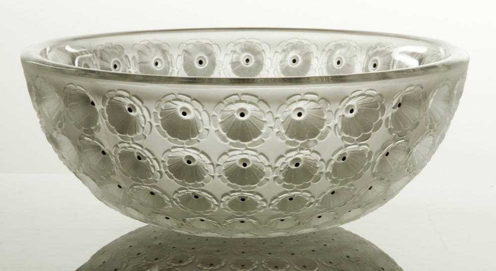 Appraisal: - Lalique Nemours Bowl Lalique Nemours bowl glass signed Lalique