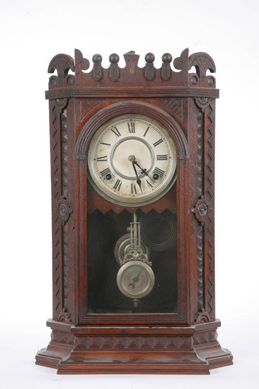 Appraisal: WATERBURY PARLOR CLOCK Eight day time and strike clock in