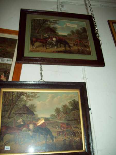 Appraisal: A PAIR OF FRAMED PEARS PRINTS DEPICTING FARM ANIMALS IN