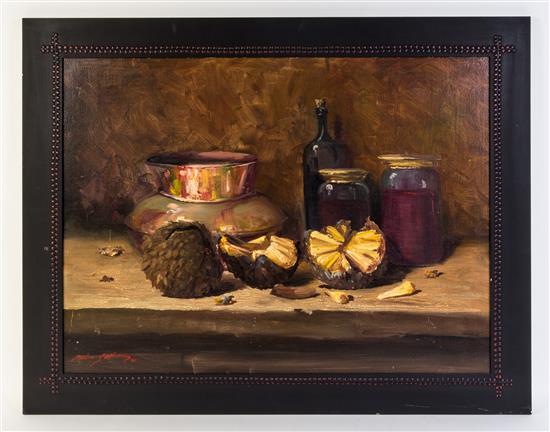 Appraisal: Sale Lot Artist Unknown th century Still Life oil on