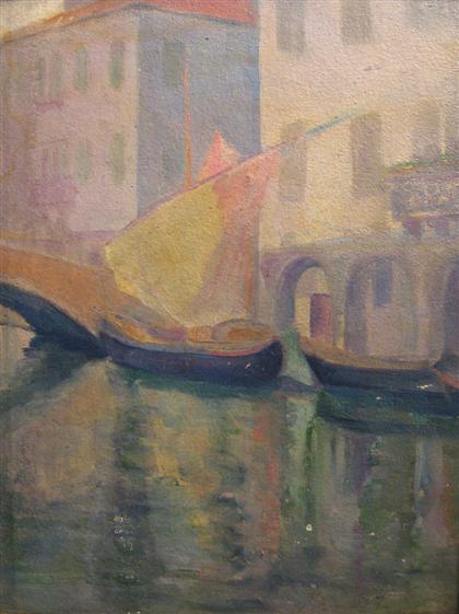 Appraisal: MERCEDES DE CORDOBA american - VENICE Oil on board x