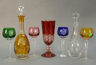 Appraisal: Seven piece crystal group to include a set of four