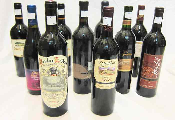 Appraisal: TEN BOTTLES OREGON AND CALIFORNIA VINTAGE WINES CALIFORNIA WINES Buehler