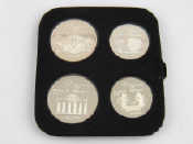 Appraisal: A boxed set of Canadian silver medallions commemorating the winter