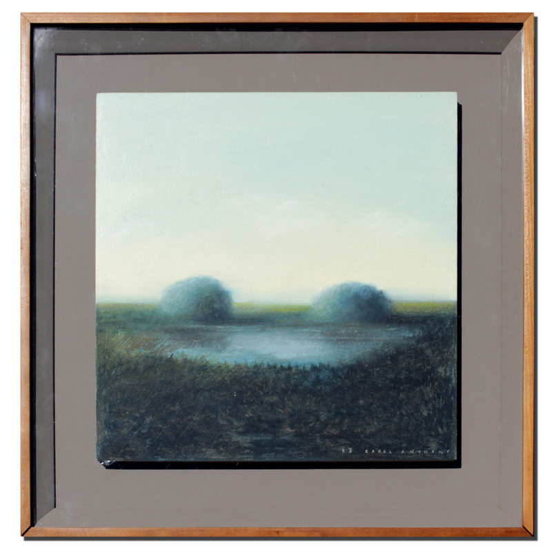 Appraisal: ANTHONY Carol American - Two Haystacks in a Landscape with