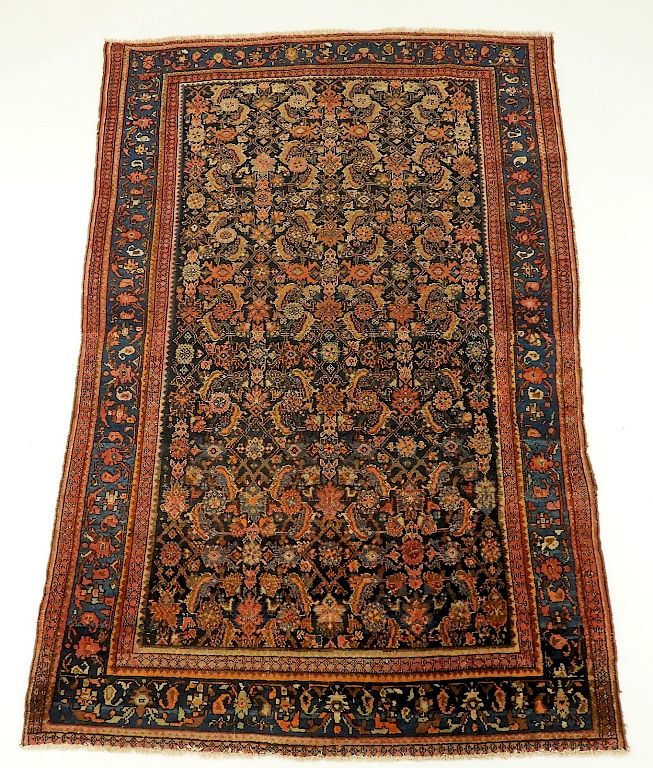 Appraisal: Persian Oriental Pictorial Senneh Carpet Rug Persia Circa Central field