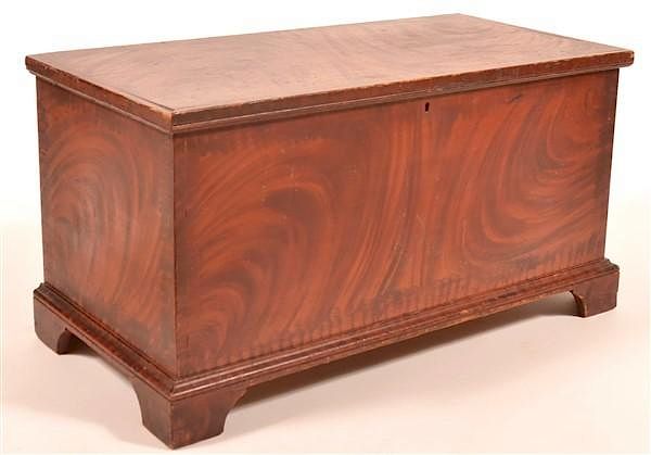 Appraisal: Pennsylvania Bold Grain Paint Blanket Chest Pennsylvania Bold Grain Paint